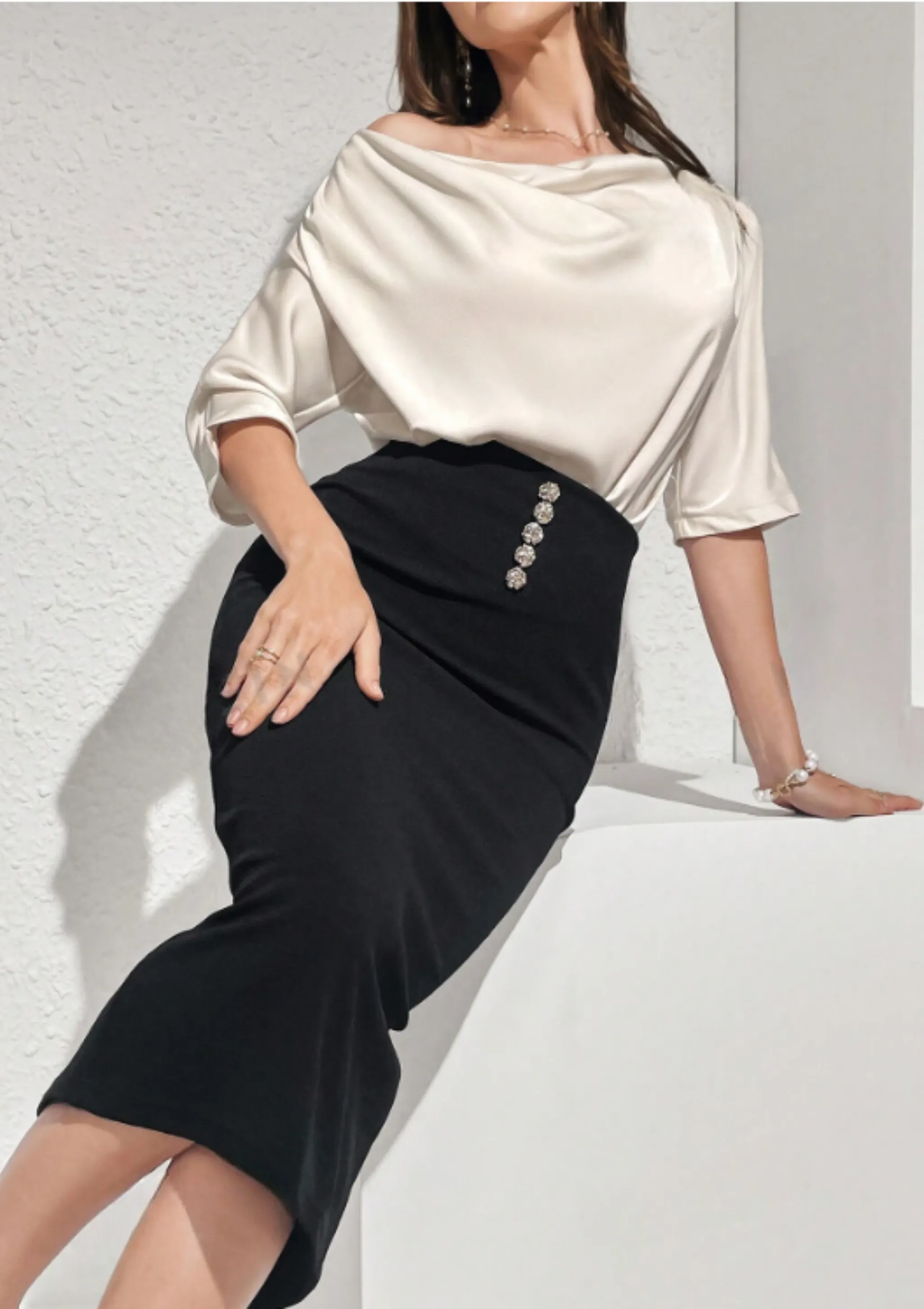 BREA SATIN TOP & SKIRT SET sold by hitheredarling product image thumbnail 5