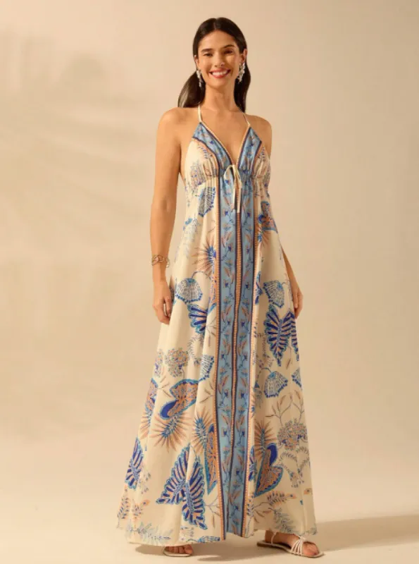 STEPY TROPICAL BOHO MAXI DRESS sold by hitheredarling