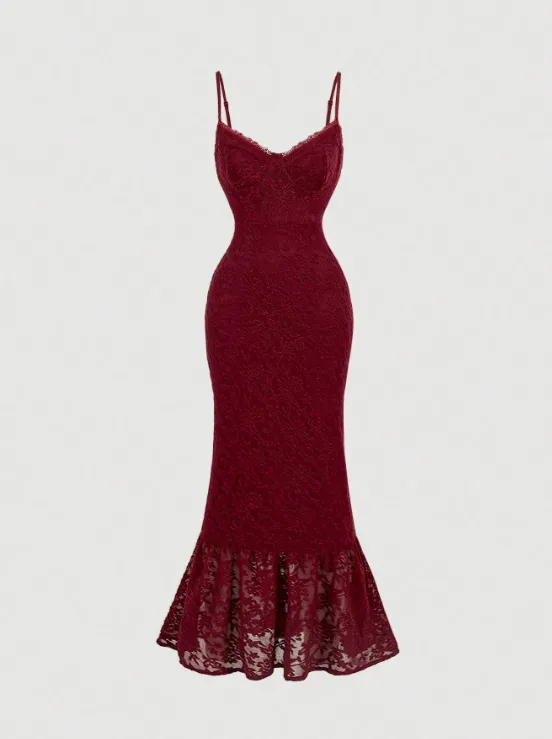 ROSETTA LACE FISHTAIL DRESS 🌹 sold by hitheredarling