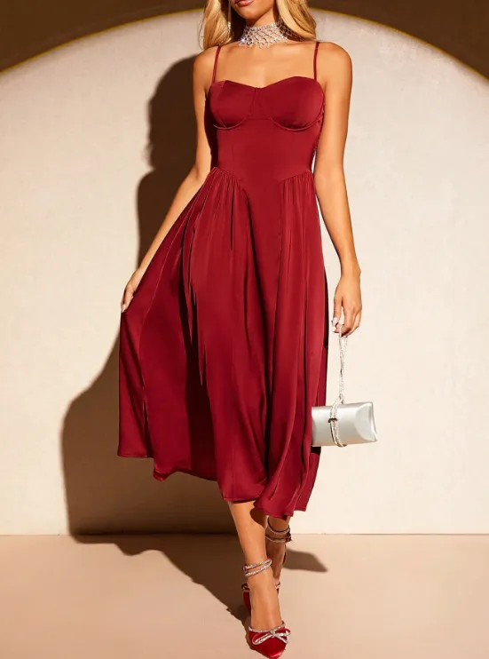 SASKIA SATIN MIDI DRESS 🌹 sold by hitheredarling product image thumbnail 4