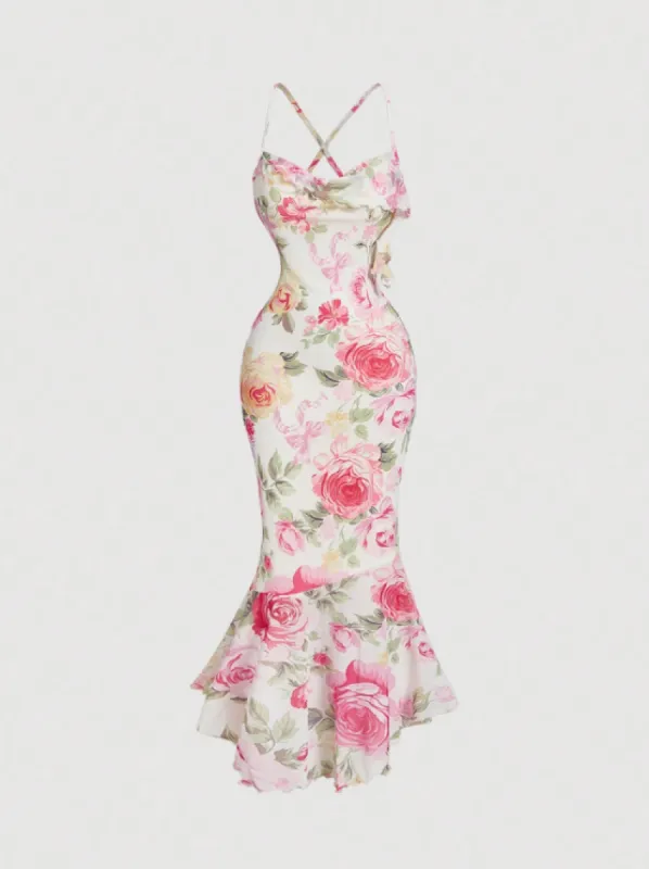 VANESSA FLORAL MIDI DRESS sold by hitheredarling
