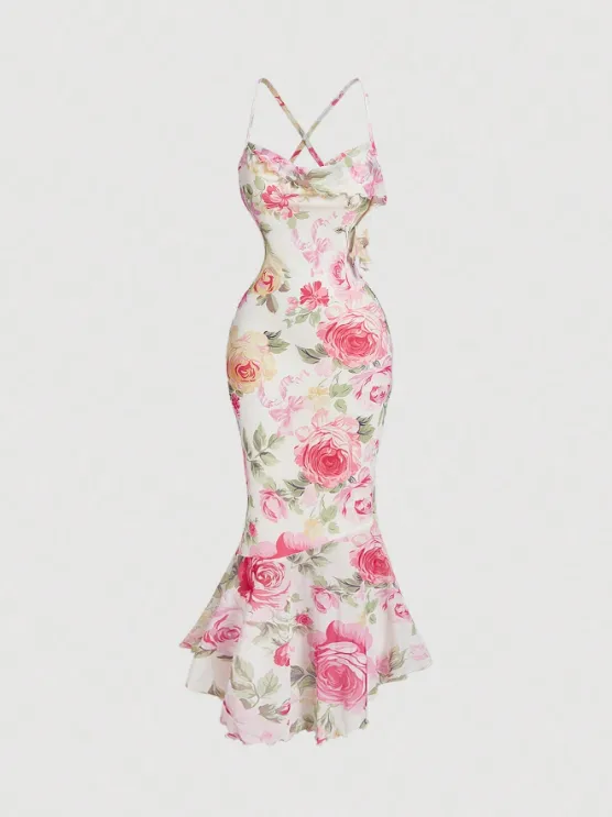 VANESSA FLORAL MIDI DRESS sold by hitheredarling