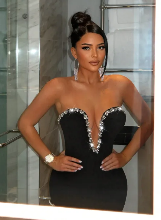 BRIGID RHINESTONE MAXI DRESS sold by hitheredarling product image thumbnail 5