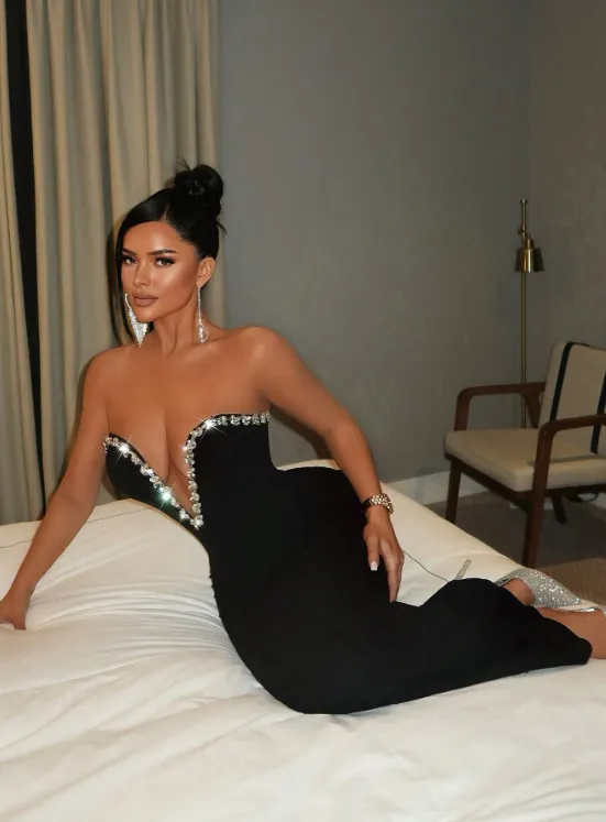 BRIGID RHINESTONE MAXI DRESS sold by hitheredarling