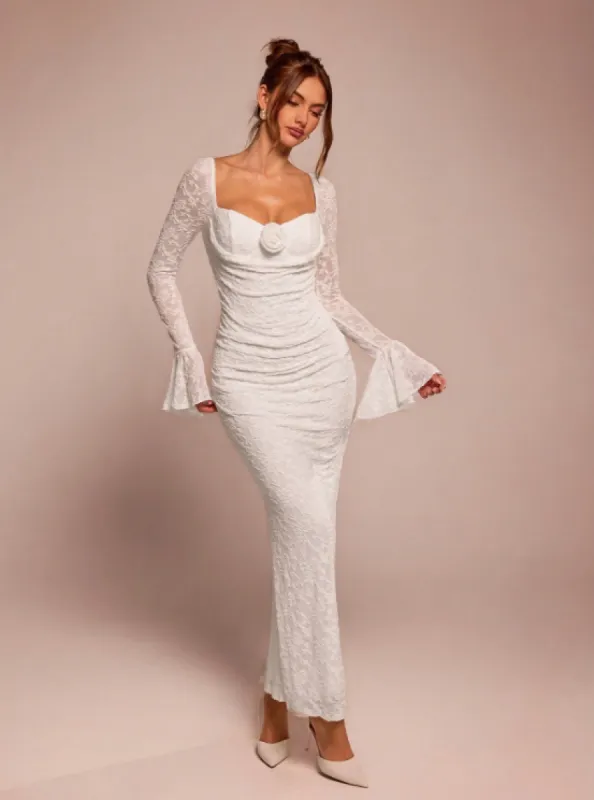 INDRA LACE FLORAL MAXI DRESS sold by hitheredarling