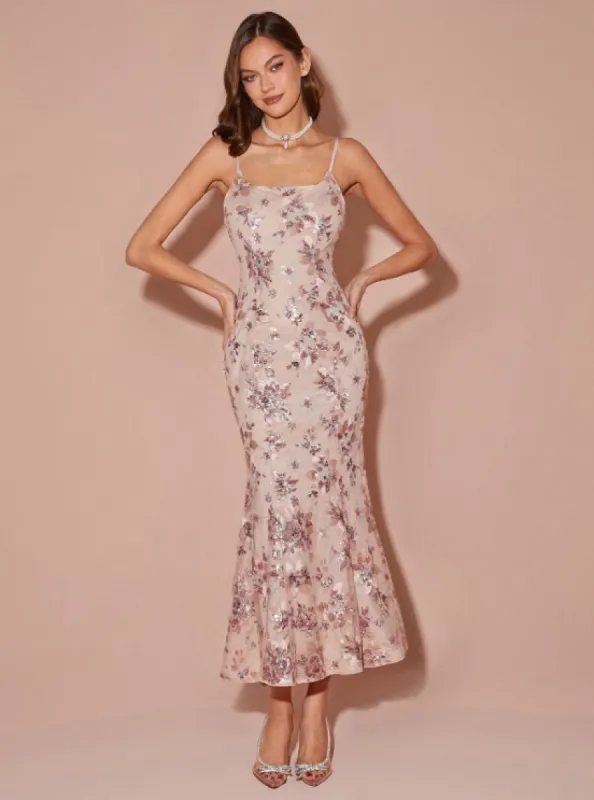 GUILIA FLORAL SEQUIN DRESS 🌹 sold by hitheredarling