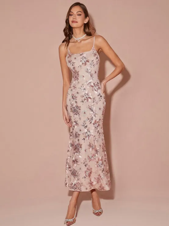 GUILIA FLORAL SEQUIN DRESS 🌹 sold by hitheredarling product image thumbnail 3