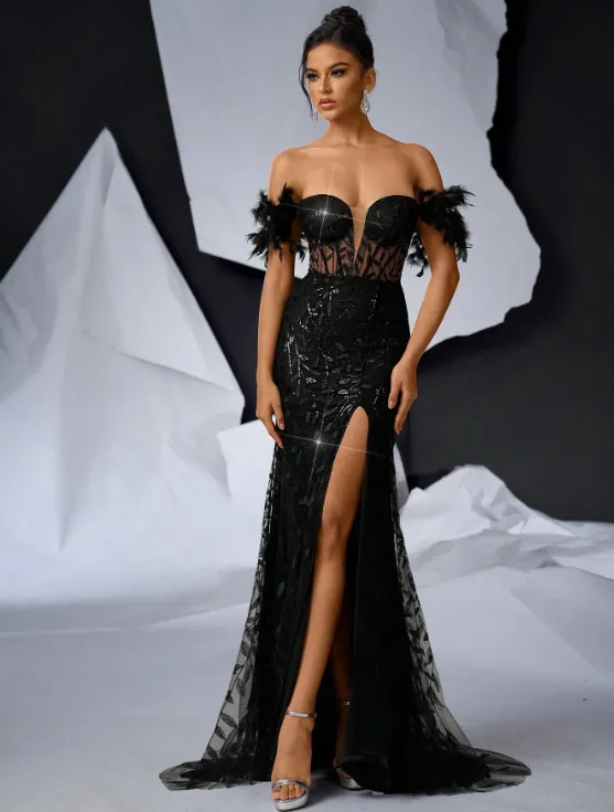 BLACK LUXE DHALIA GOWN sold by hitheredarling product image thumbnail 5