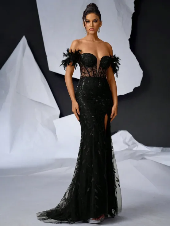 BLACK LUXE DHALIA GOWN sold by hitheredarling product image thumbnail 3