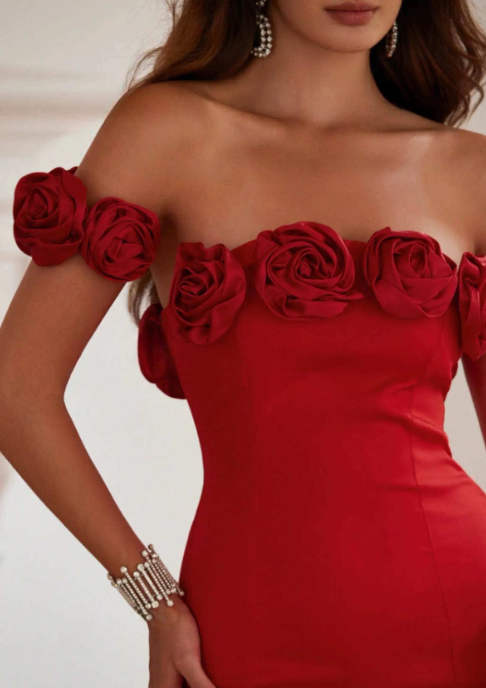 EMMET OFF SHOULDER ROSES MIDI DRESS sold by hitheredarling product image thumbnail 4