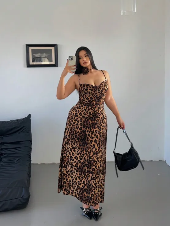 MORGANE LEOPARD MAXI DRESS sold by hitheredarling product image thumbnail 4