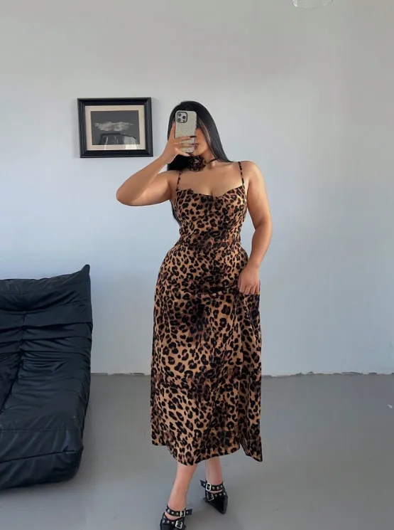 MORGANE LEOPARD MAXI DRESS sold by hitheredarling