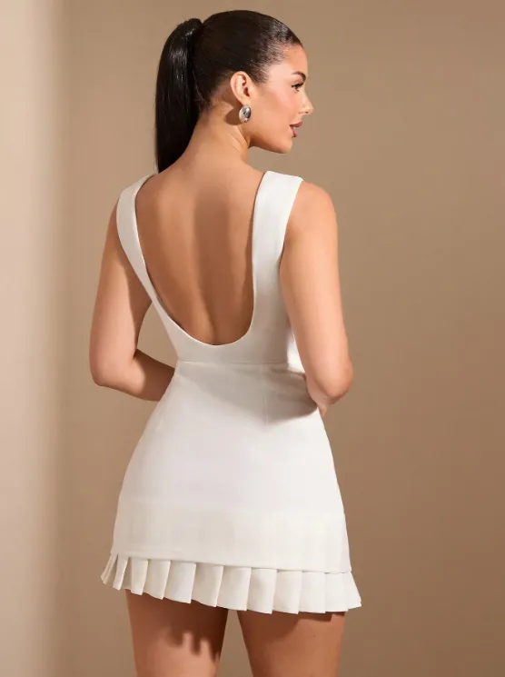 FLAVIA MINI DRESS - WHITE sold by hitheredarling product image thumbnail 2