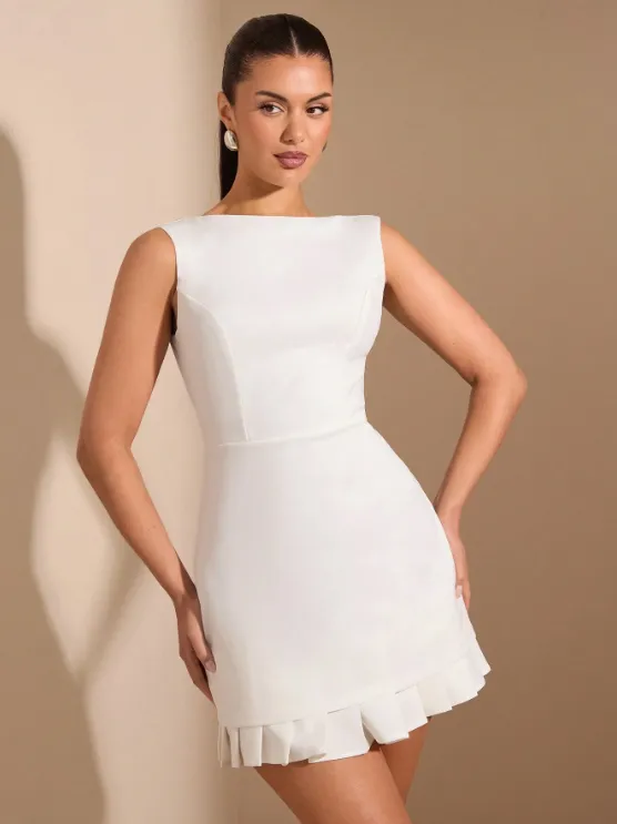 FLAVIA MINI DRESS - WHITE sold by hitheredarling product image thumbnail 3