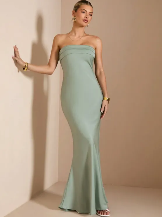KYLE SATIN MAXI DRESS - MINT GREEN sold by hitheredarling product image thumbnail 5