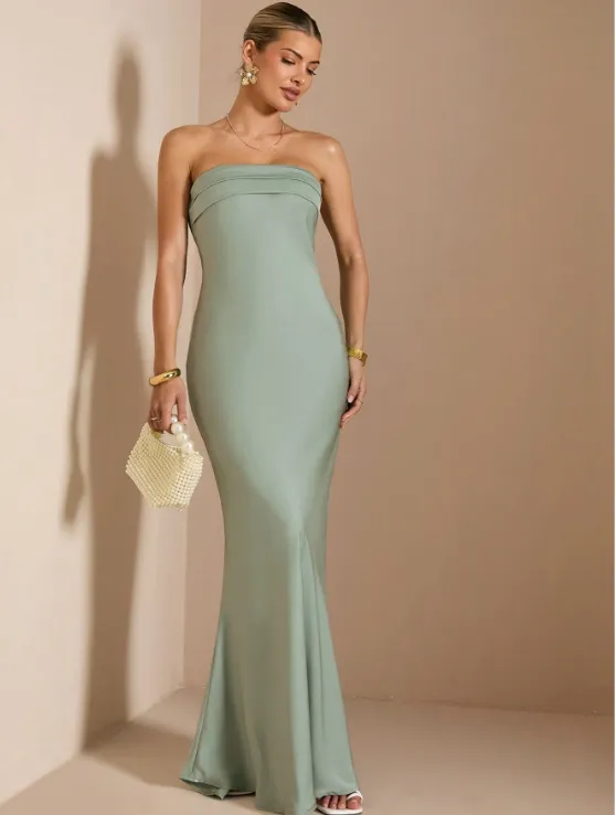 KYLE SATIN MAXI DRESS - MINT GREEN sold by hitheredarling product image thumbnail 4