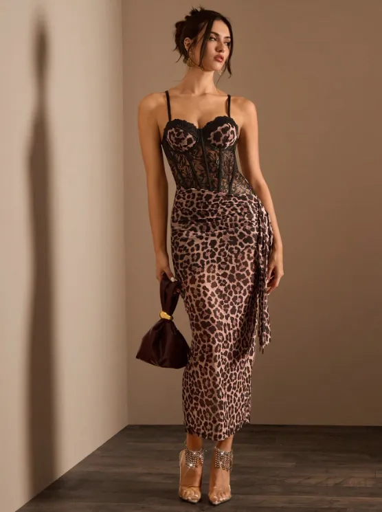 MISHRA LACE & LEOPARD DRESS sold by hitheredarling product image thumbnail 3