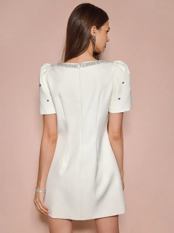 ABRIL PEARL MINI DRESS - WHITE sold by hitheredarling product image thumbnail 2