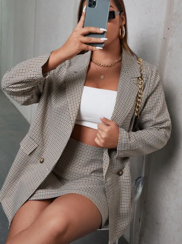 CIARO DOUBLE BUTTON BLAZER & SKIRT sold by hitheredarling