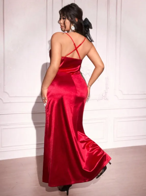 SOLENE SPLIT MAXI DRESS - RED sold by hitheredarling product image thumbnail 2