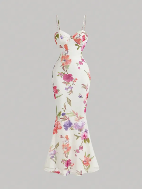 CIEL FLORAL MIDI DRESS sold by hitheredarling