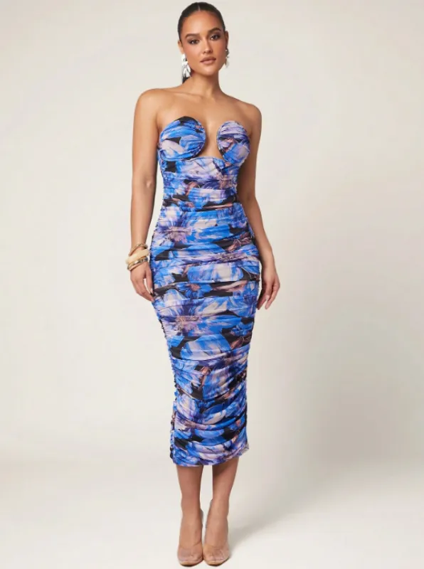 SOLIS TUBE TOP DRESS-FLORAL sold by hitheredarling