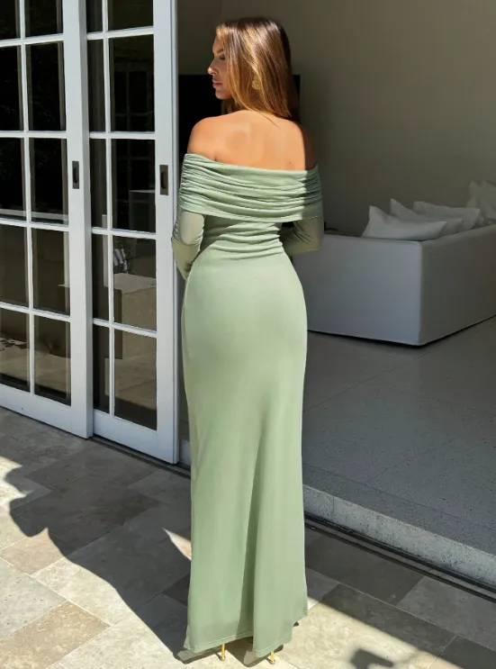 TALITHA SHEER MAXI DRESS-MINT GREEN sold by hitheredarling product image thumbnail 2