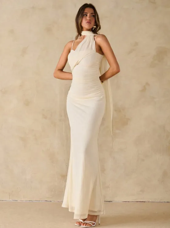 KELLY MAXI DRESS-APRICOT sold by hitheredarling