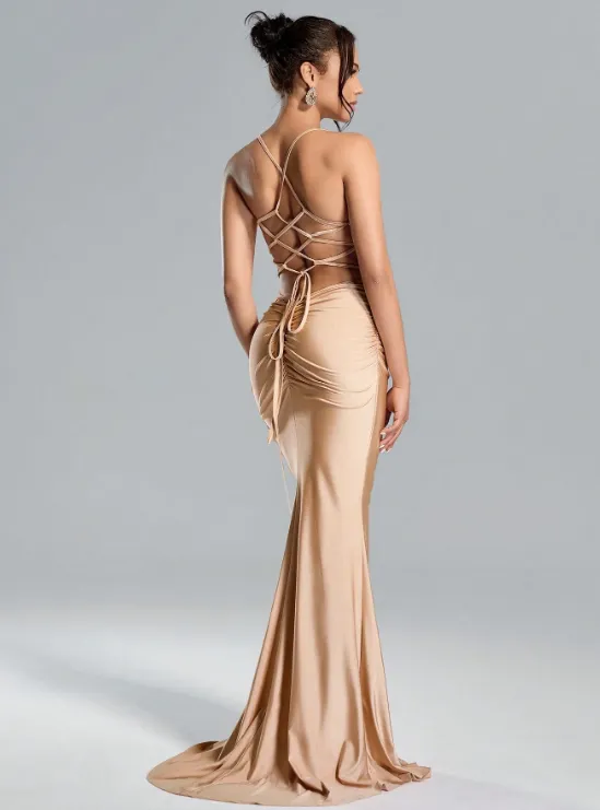 MAEVA SEQUIN BACKLESS MAXI DRESS sold by hitheredarling product image thumbnail 2