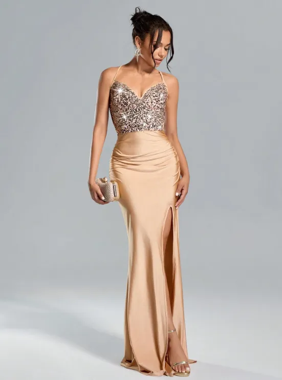 MAEVA SEQUIN BACKLESS MAXI DRESS sold by hitheredarling product image thumbnail 4