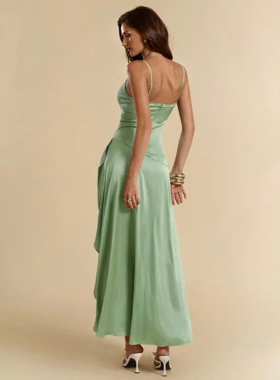 Gaëlle High Slit Satin Dress sold by hitheredarling product image thumbnail 2