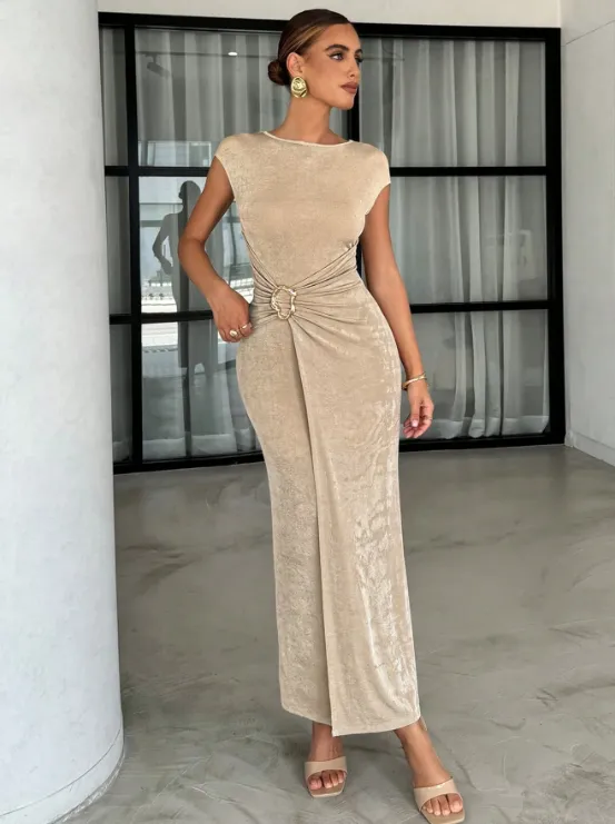 ISABEAU MAXI DRESS-APRICOT sold by hitheredarling product image thumbnail 4