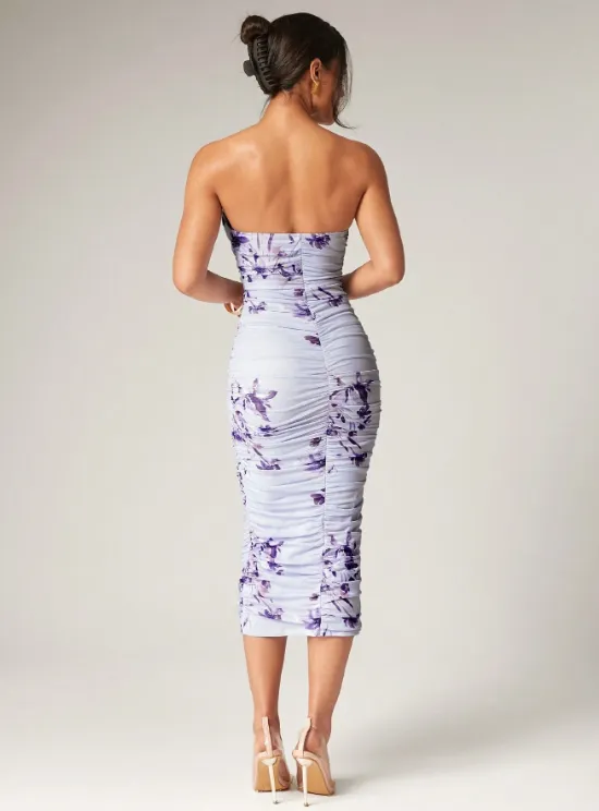 AMELIA FLOWER MIDI DRESS-PURPLE sold by hitheredarling product image thumbnail 2