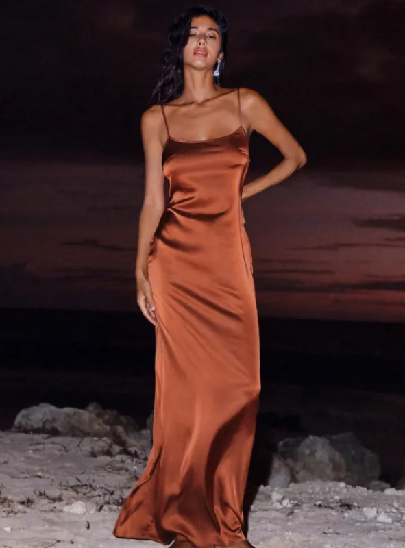 KIM MAXI DRESS- BROWN sold by hitheredarling