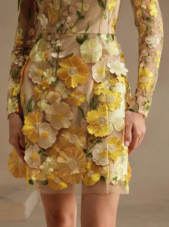 ODESSA FLORAL DRESS-YELLOW sold by hitheredarling product image thumbnail 4