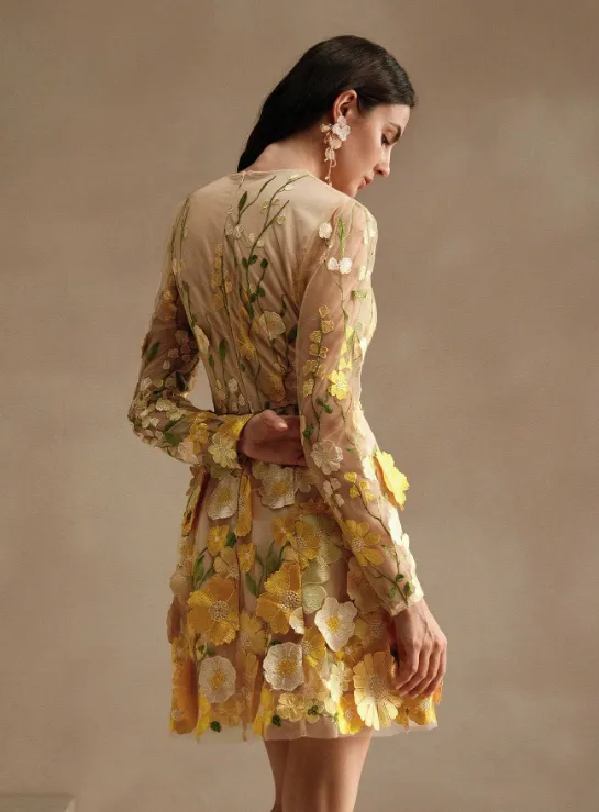 ODESSA FLORAL DRESS-YELLOW sold by hitheredarling product image thumbnail 2