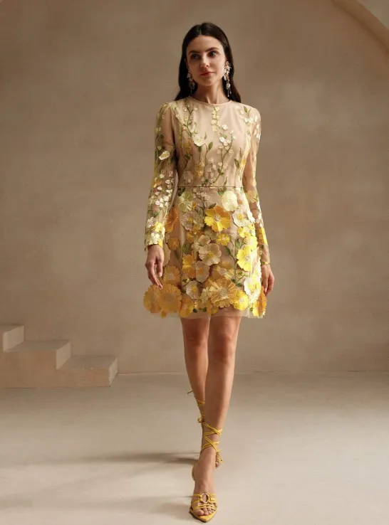 ODESSA FLORAL DRESS-YELLOW sold by hitheredarling product image thumbnail 5