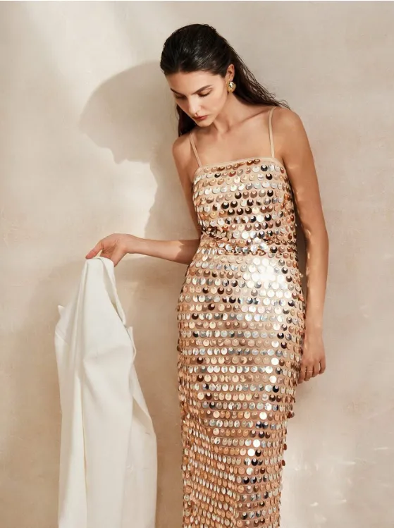 EMMA SEQUIN MAXI DRESS - GOLD sold by hitheredarling product image thumbnail 3