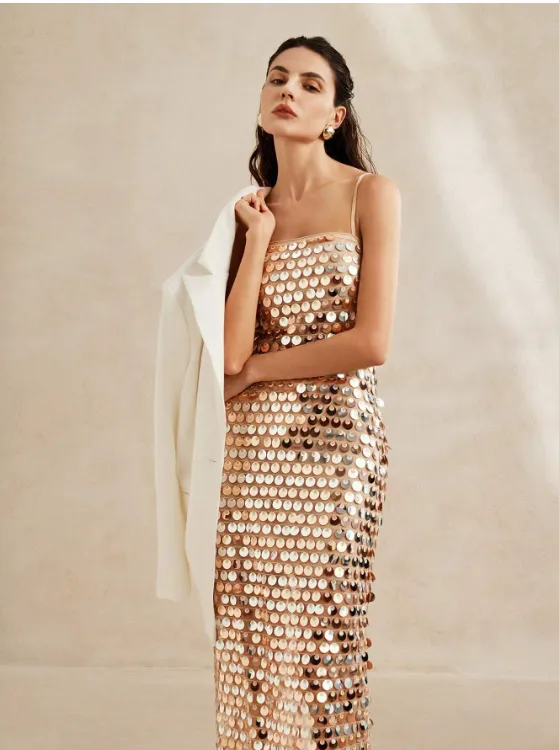 EMMA SEQUIN MAXI DRESS - GOLD sold by hitheredarling product image thumbnail 5