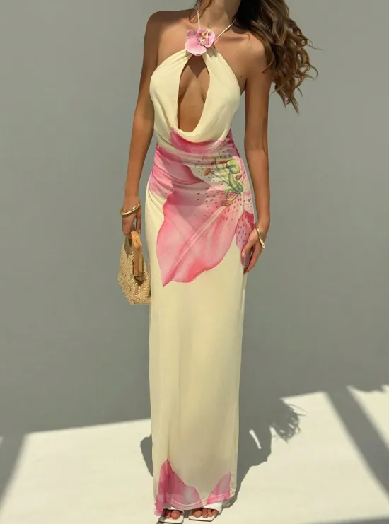TAMIRA FLORAL PLUNGING NECK DRESS sold by hitheredarling product image thumbnail 2
