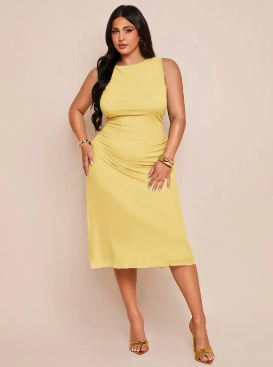 SIENA MESH DRESS-YELLOW sold by hitheredarling