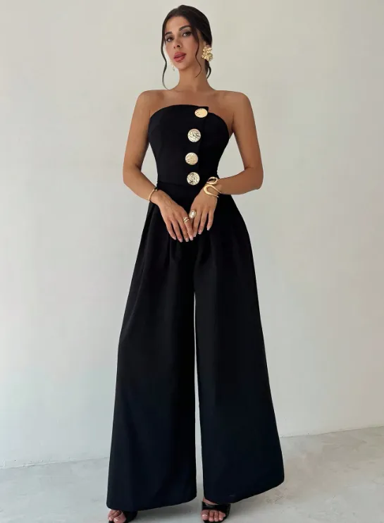 PIPER METAL BUTTON JUMPSUIT sold by hitheredarling product image thumbnail 2