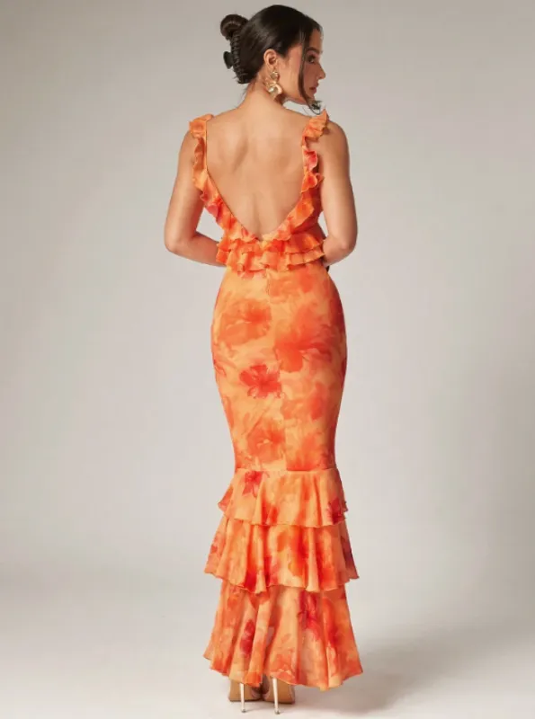 BLOOM RUFFLES MAXI DRESS sold by hitheredarling