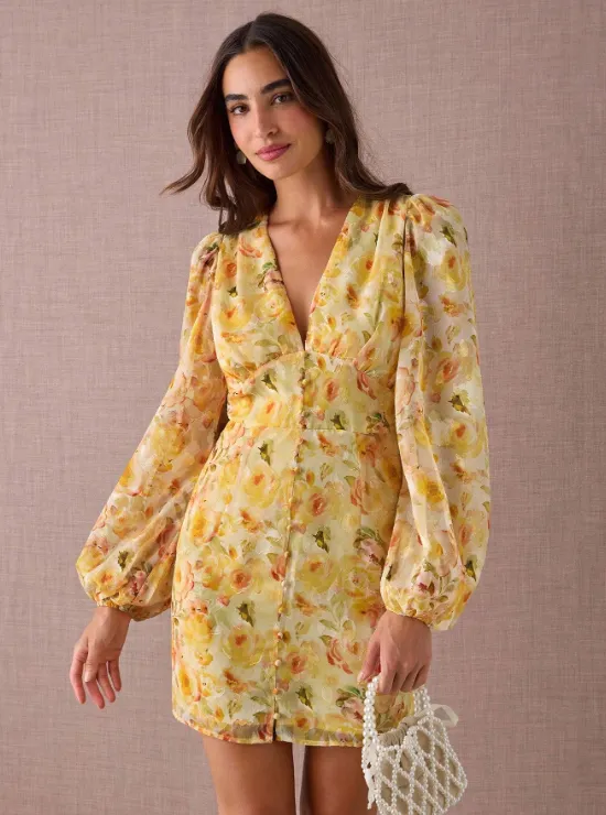 SOPHIE FLORAL PUFF SLEEVE DRESS sold by hitheredarling product image thumbnail 4