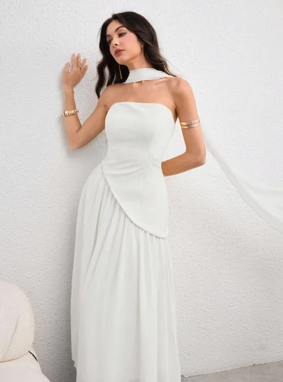 NINA ASYMMETRICAL FLOUNCE DRESS sold by hitheredarling