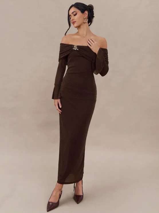 CATY PLEATED OFF SHOULDER DRESS sold by hitheredarling product image thumbnail 3