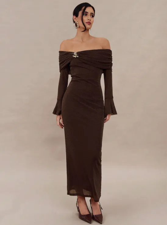 CATY PLEATED OFF SHOULDER DRESS sold by hitheredarling product image thumbnail 4