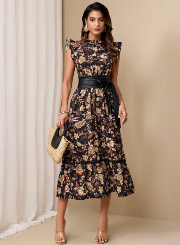 JENNIFER FLORAL MIDI DRESS sold by hitheredarling