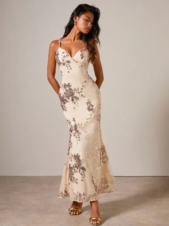 SOFIA SEQUIN MIDI DRESS sold by hitheredarling