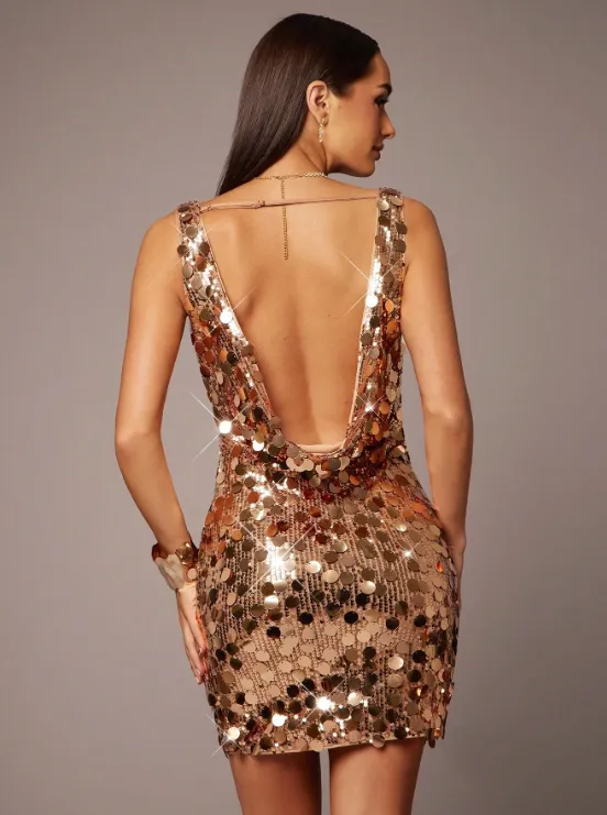 Jennifer Sequin Mini Dress sold by hitheredarling product image thumbnail 4